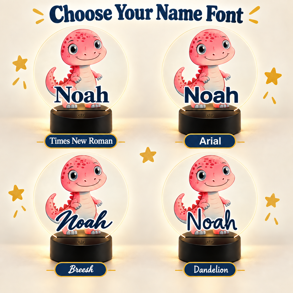 Personalized Children's Night Light, Custom Nursery Name Light