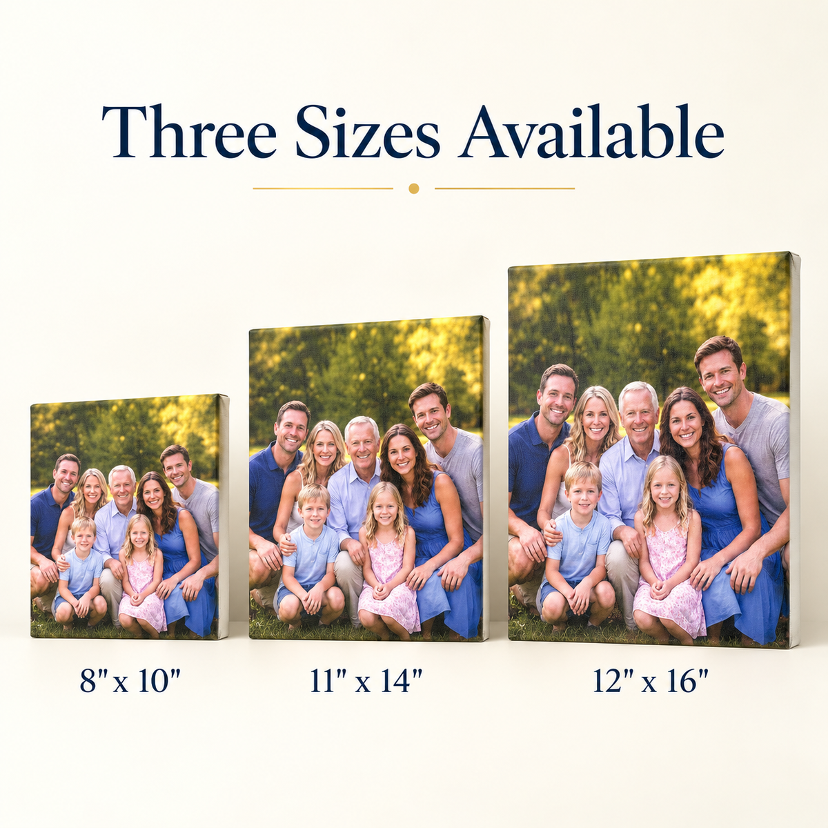 Personalized Canvas Photo Print, Custom Wall Art for Family Photos