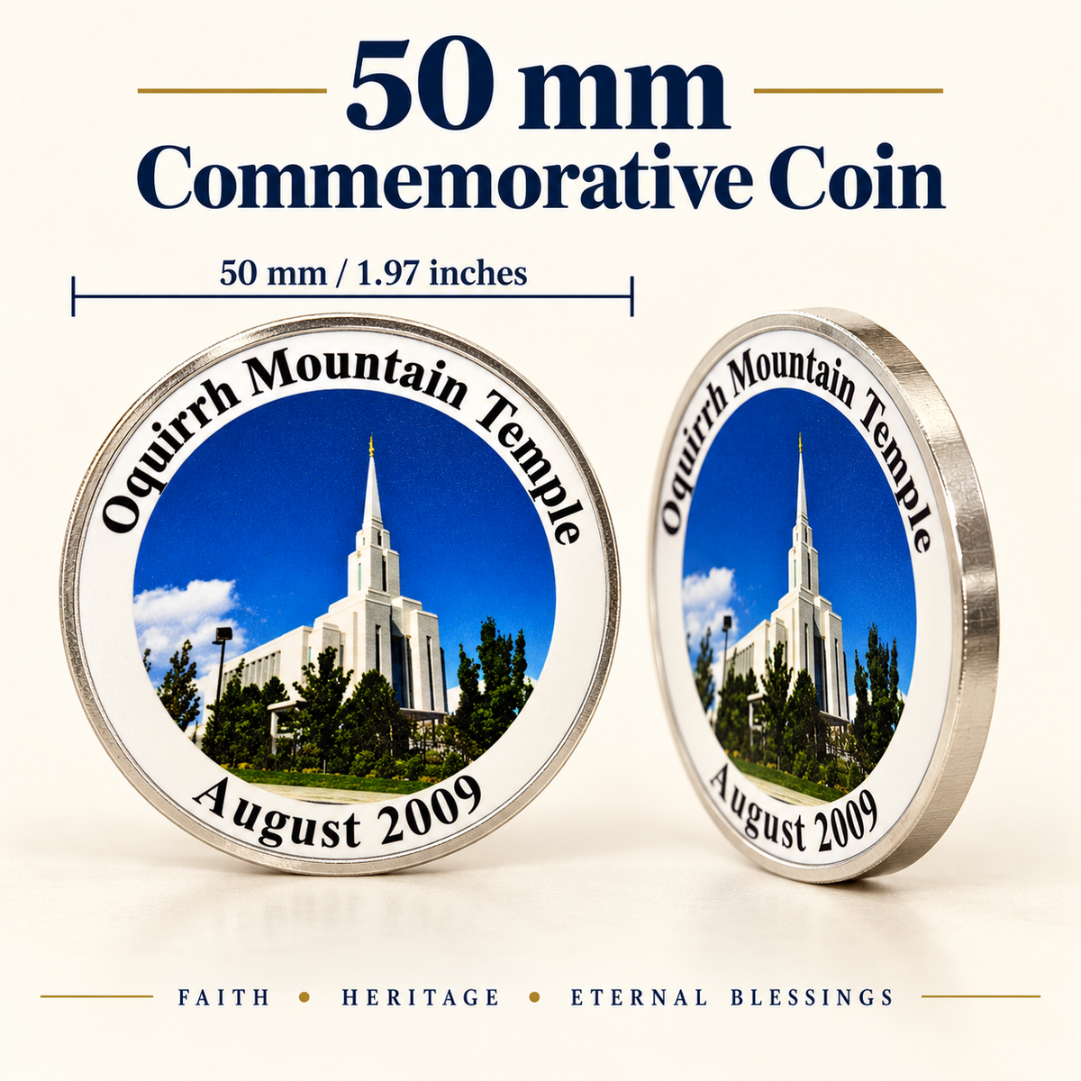 LDS Temple Commemorative Coin, Collectible Temple Gift
