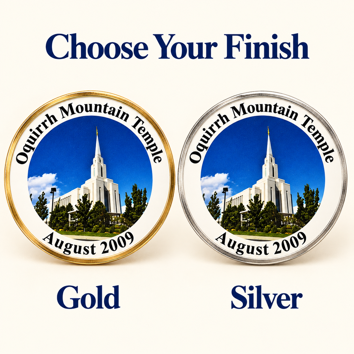 LDS Temple Commemorative Coin, Collectible Temple Gift