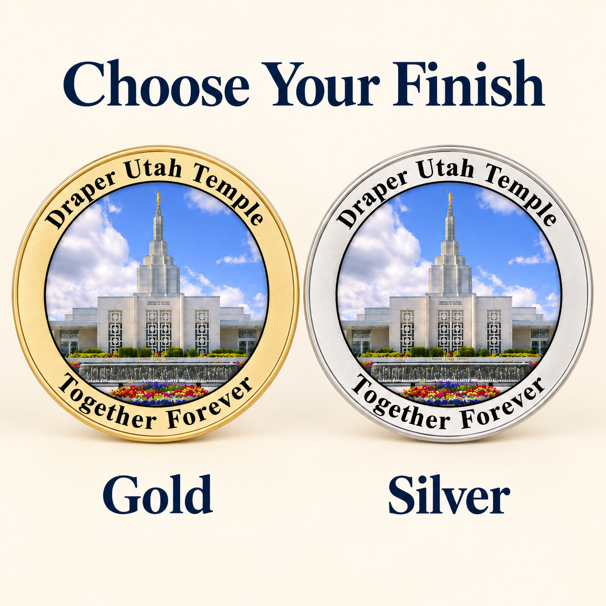 Personalized LDS Temple Coin, Custom Temple Keepsake