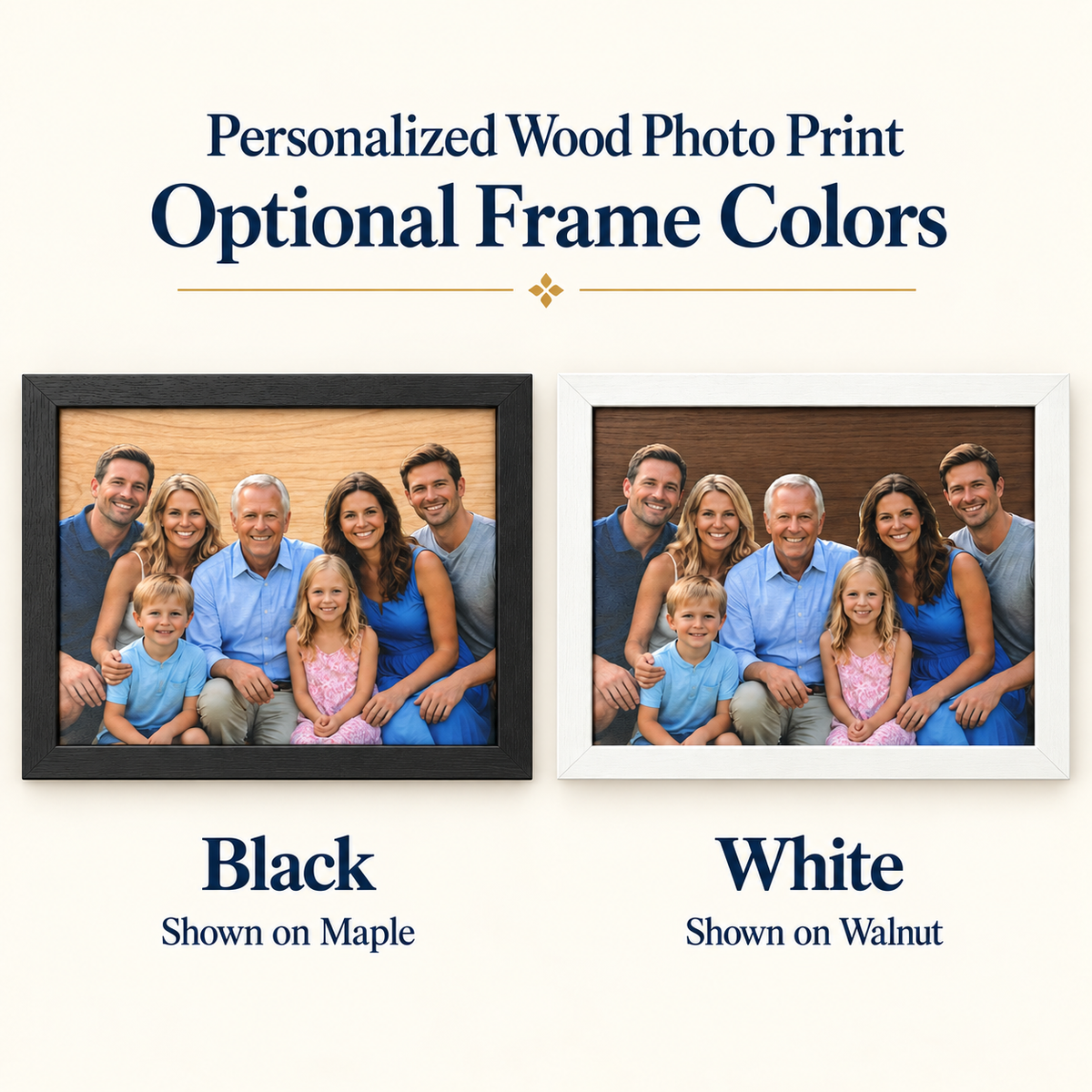 Personalized Wood Photo Print, Rustic Custom Picture Gift