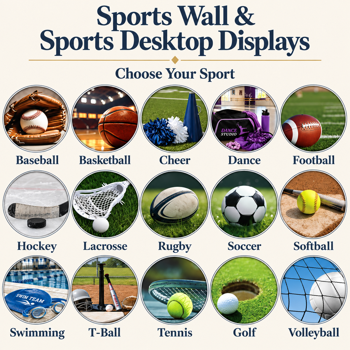 Personalized Sports Desktop Display, Custom Athlete Gift