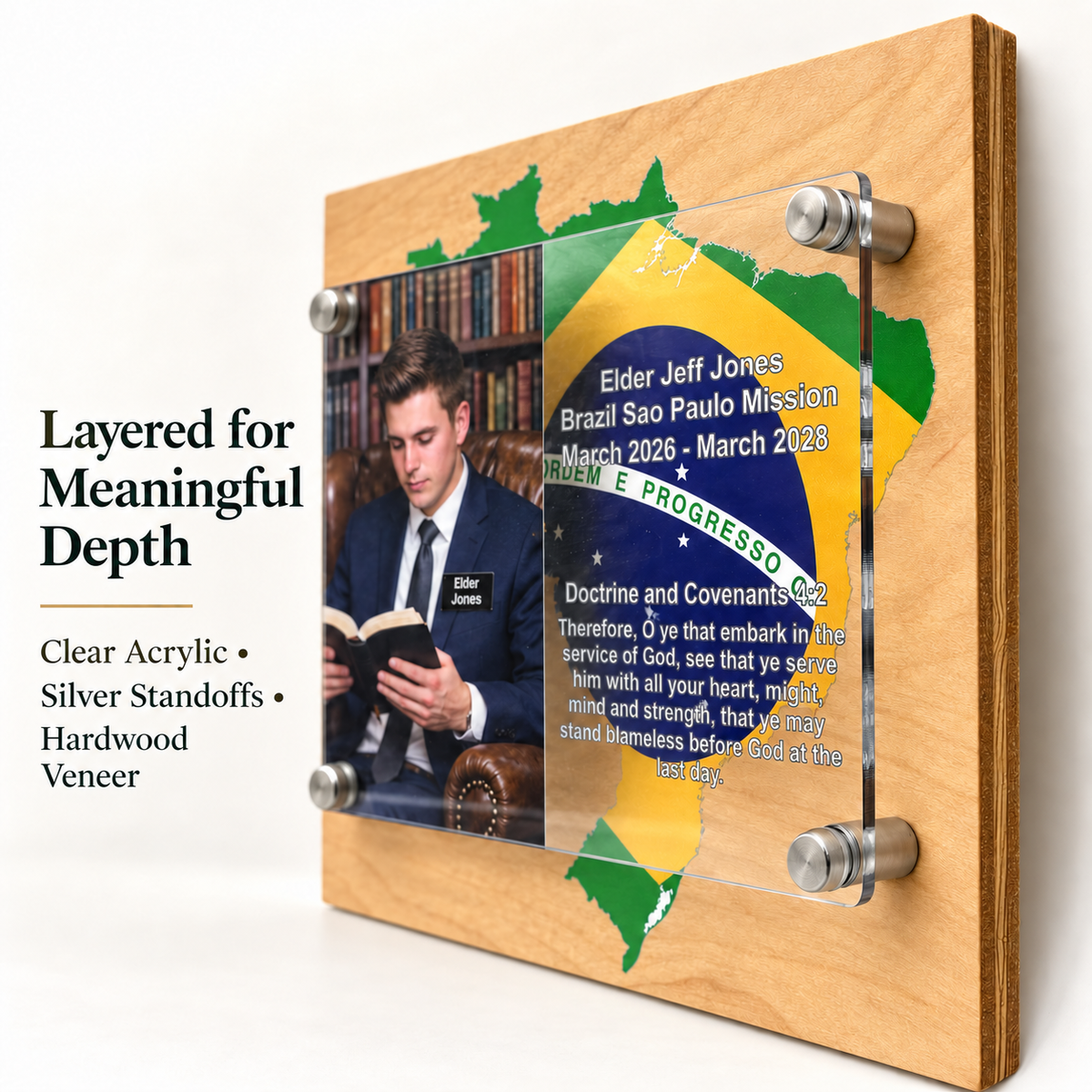 Personalized Missionary Photo Plaque, LDS Missionary Gift