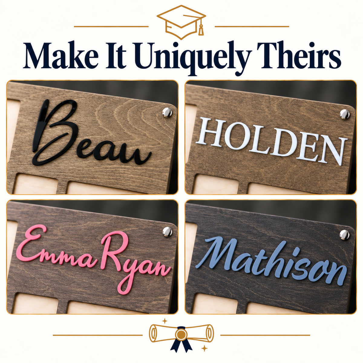 Personalized School Years Photo Frame, K-12 Graduation Gift