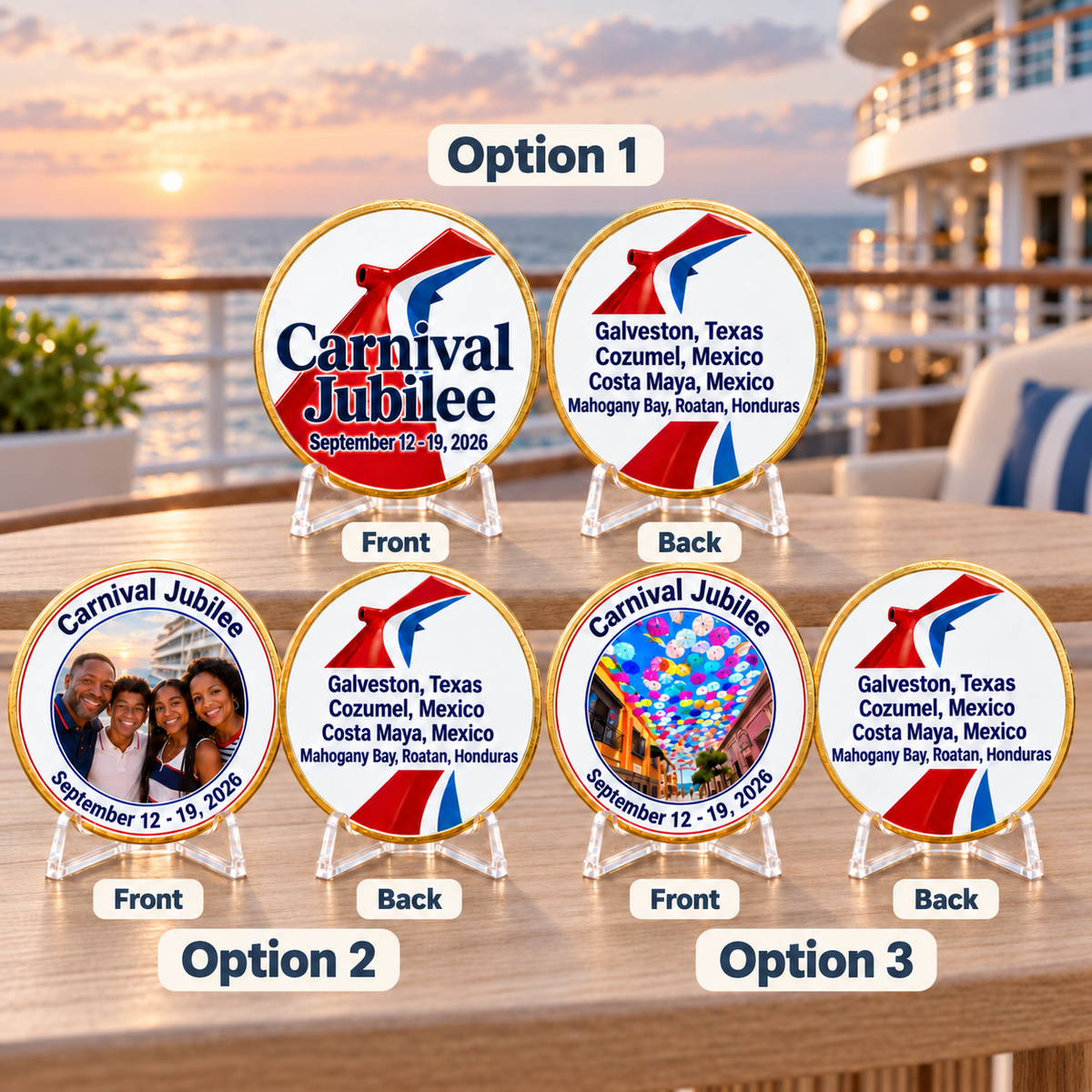 Personalized Cruise Coin, Custom Vacation Keepsake