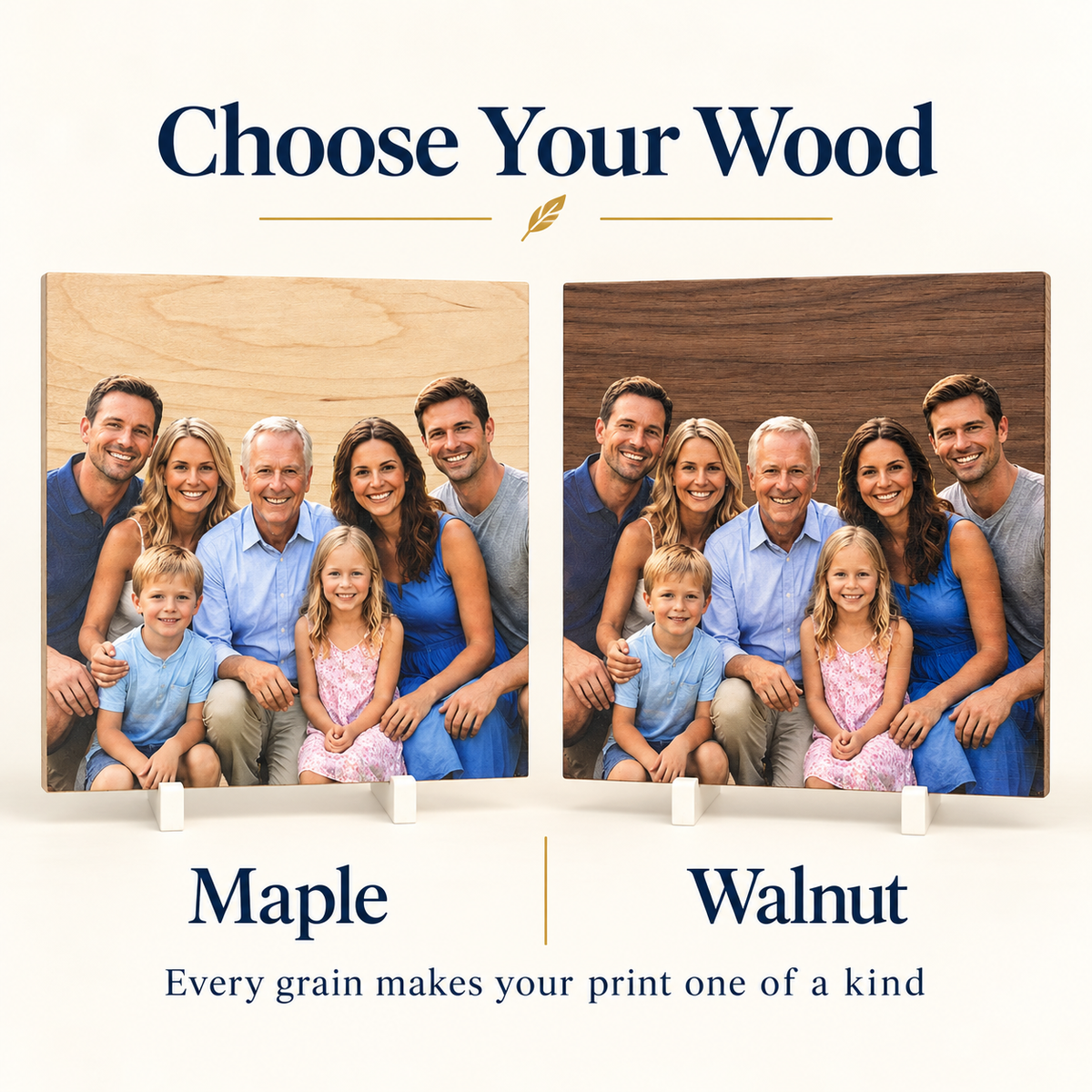 Personalized Wood Photo Print, Rustic Custom Picture Gift