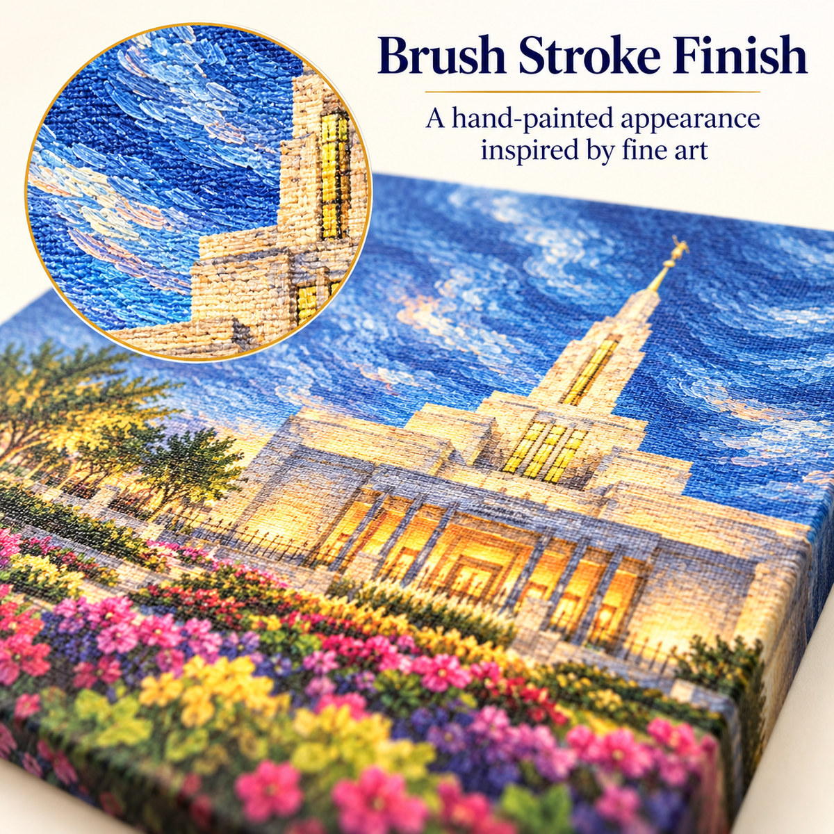 Premium LDS Temple Canvas Print, Custom Temple Wall Art