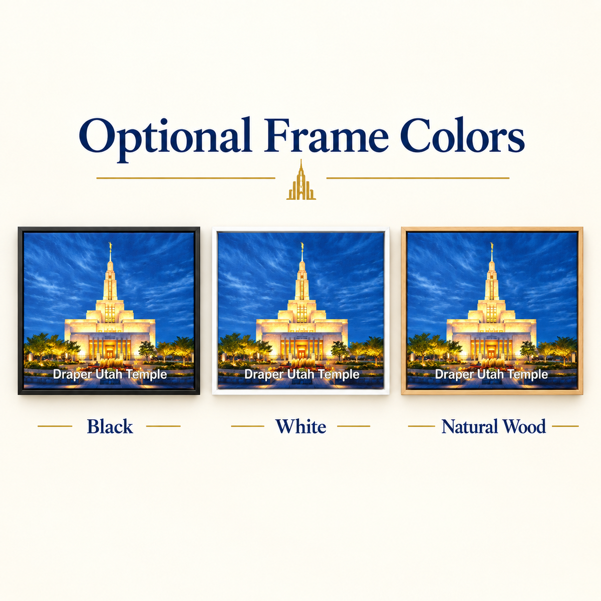 Premium LDS Temple Canvas Print, Custom Temple Wall Art