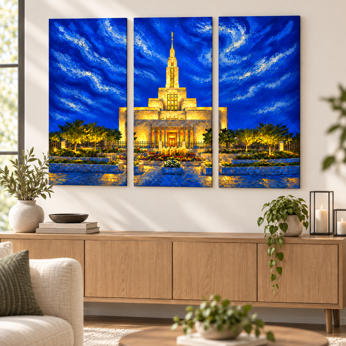 Custom Three-Panel Canvas Print, Personalized Photo Wall Art