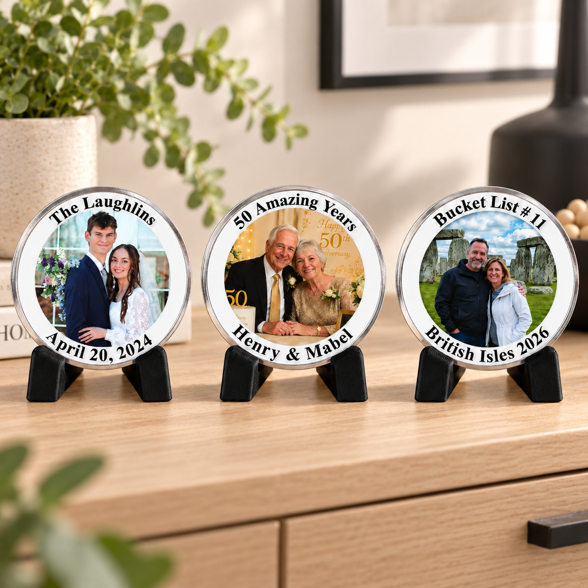 Personalized Photo Coin, Custom Commemorative Keepsake