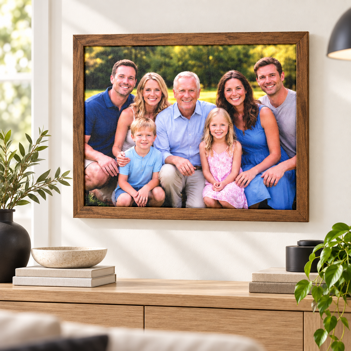 Personalized Canvas Photo Print, Custom Wall Art for Family Photos