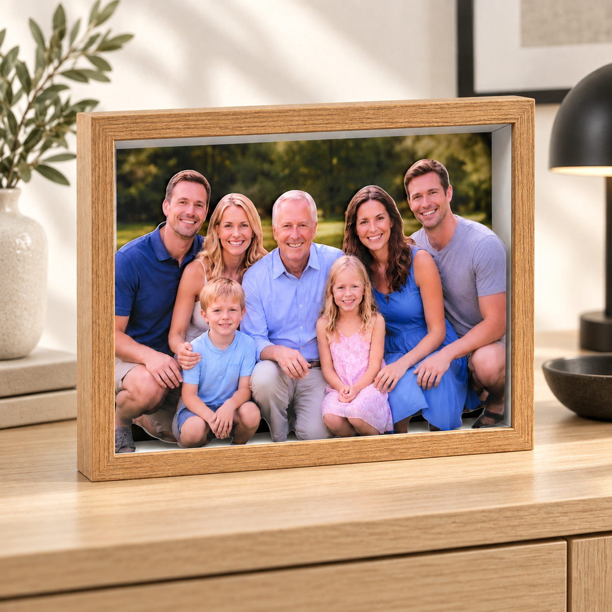 Custom Shadow Box Photo Frame, Personalized Keepsake Display