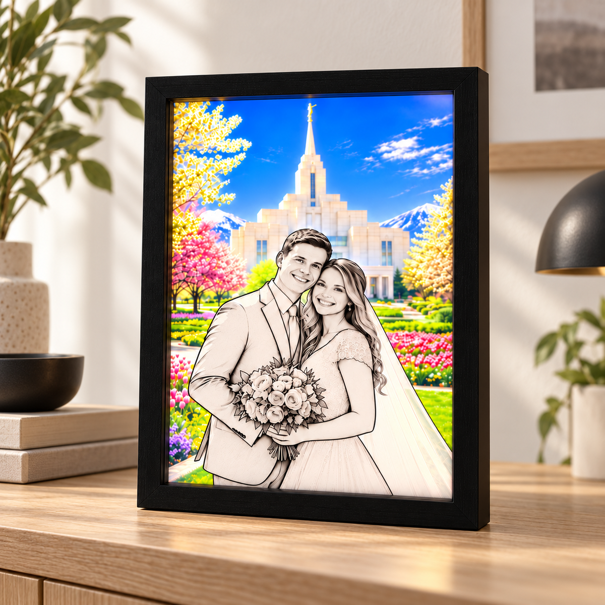 Personalized Light Box Photo Frame, Glowing 8x10 Photo Gift