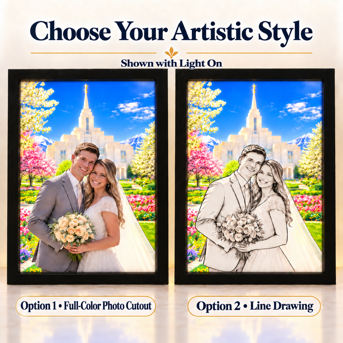 Personalized Light Box Photo Frame, Glowing 8x10 Photo Gift
