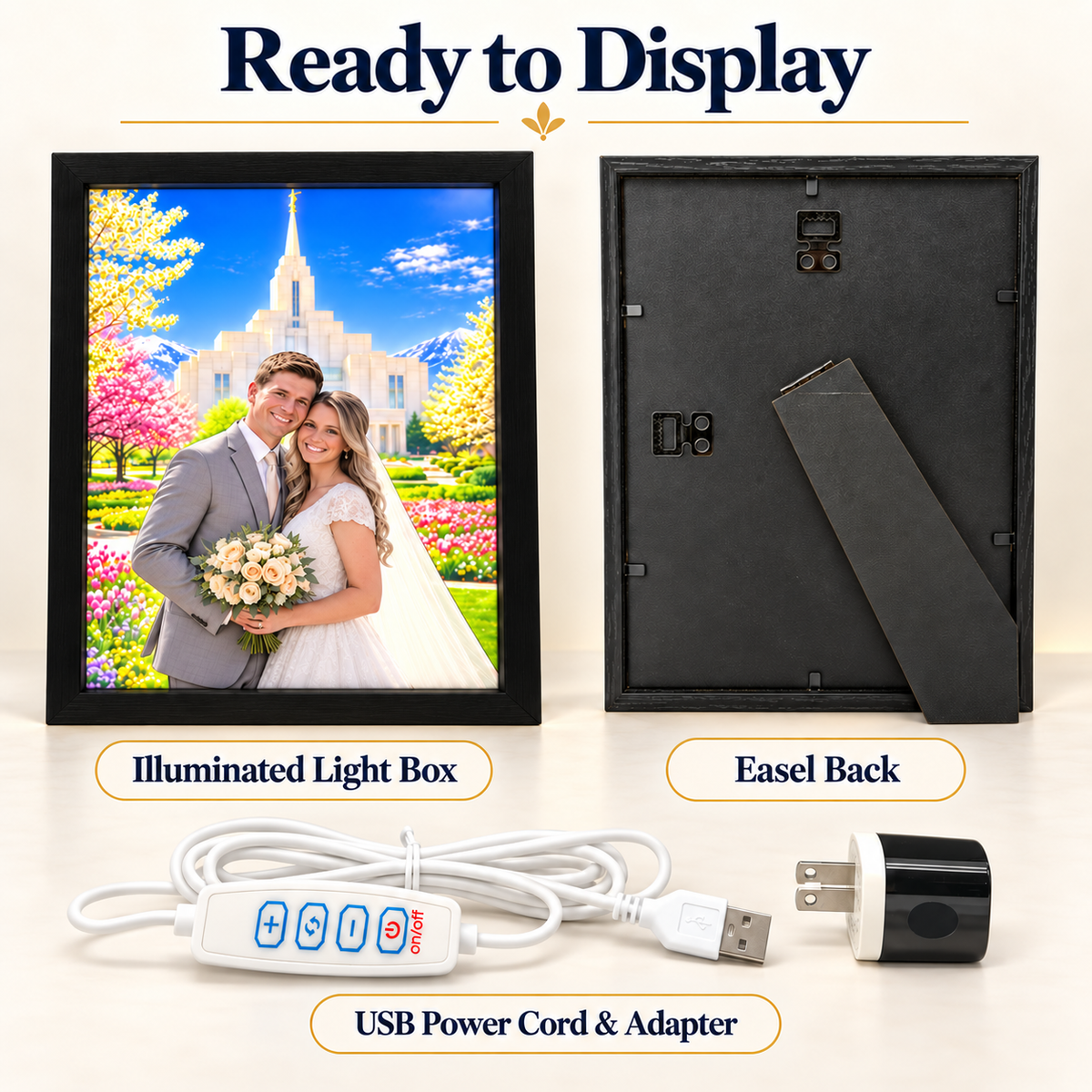 Personalized Light Box Photo Frame, Glowing 8x10 Photo Gift
