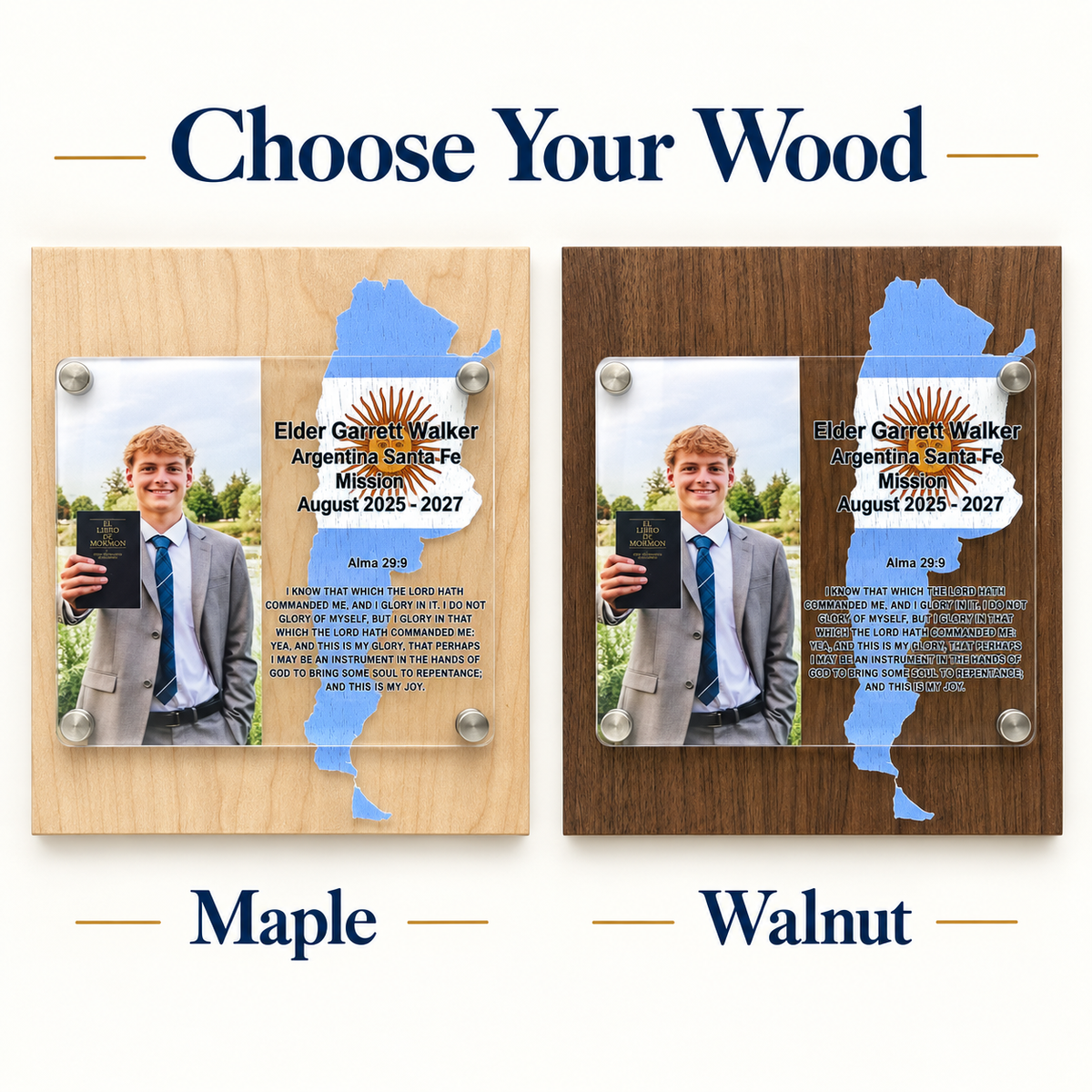 Personalized Missionary Photo Plaque, LDS Missionary Gift
