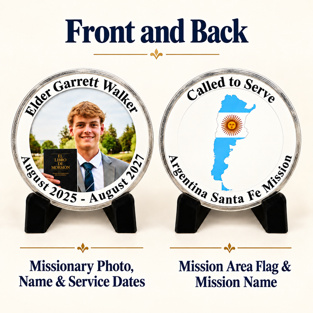 Personalized LDS Missionary Coin, Custom Mission Keepsake