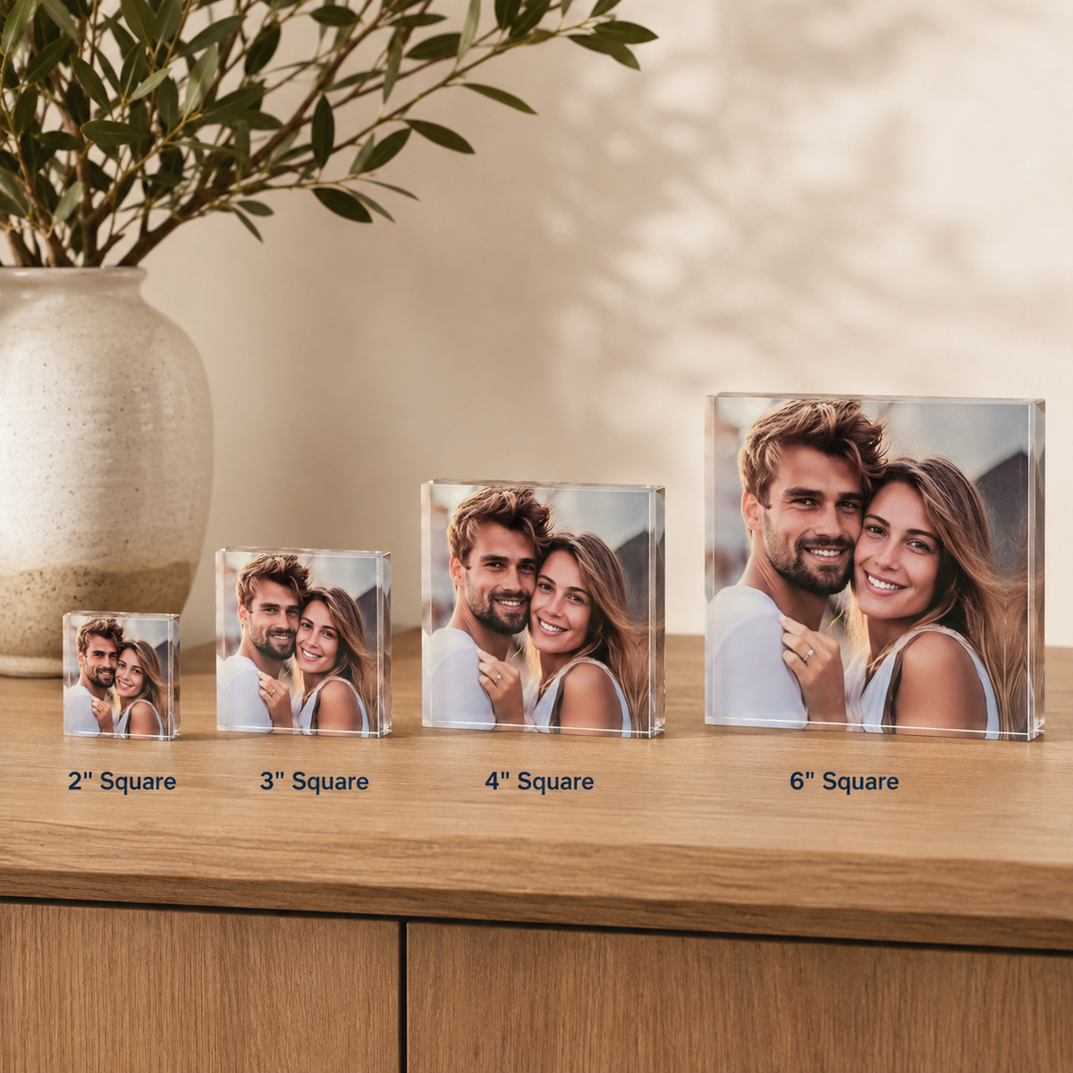 Custom Acrylic Photo Block, Personalized Desk Picture Gift
