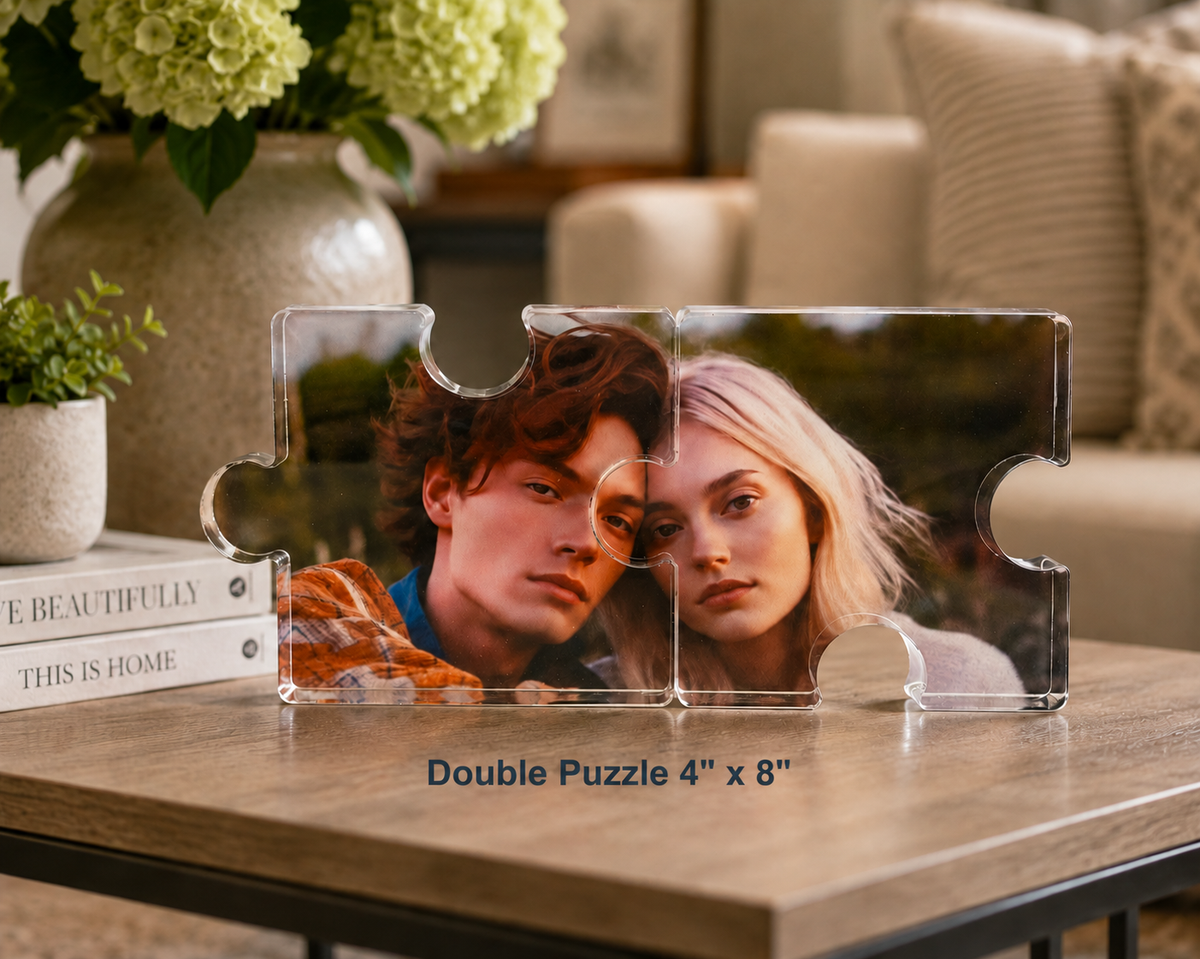 Custom Acrylic Photo Block, Personalized Desk Picture Gift
