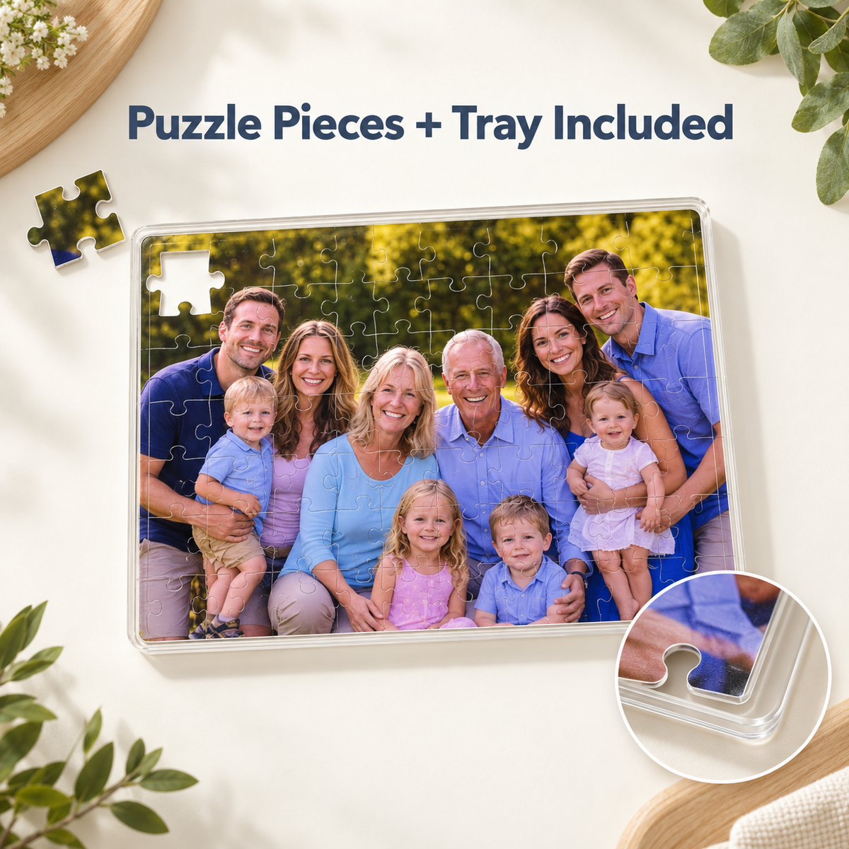 Personalized Acrylic Photo Puzzle, Custom Keepsake Gift