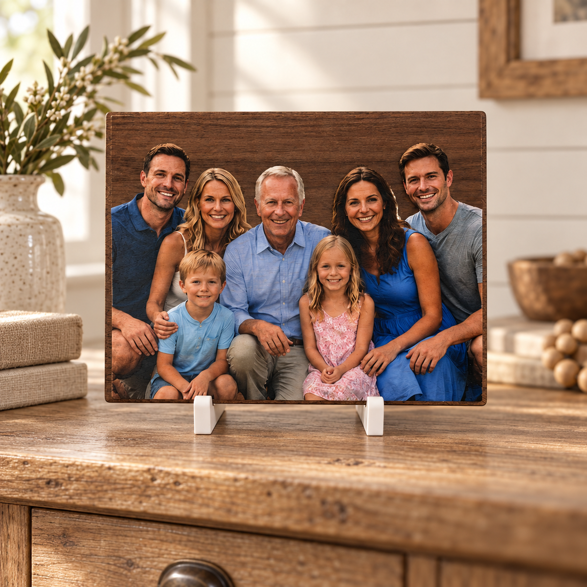 Personalized Wood Photo Print, Rustic Custom Picture Gift