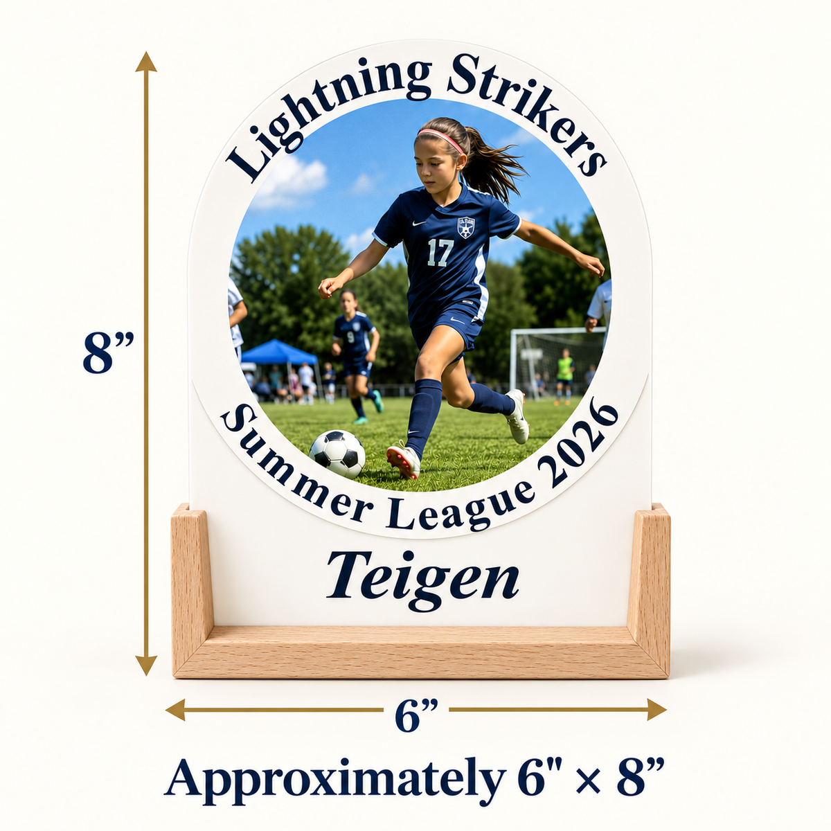 Personalized Sports Desktop Display, Custom Athlete Gift