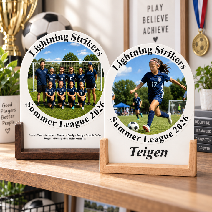 Personalized Sports Desktop Display, Custom Athlete Gift
