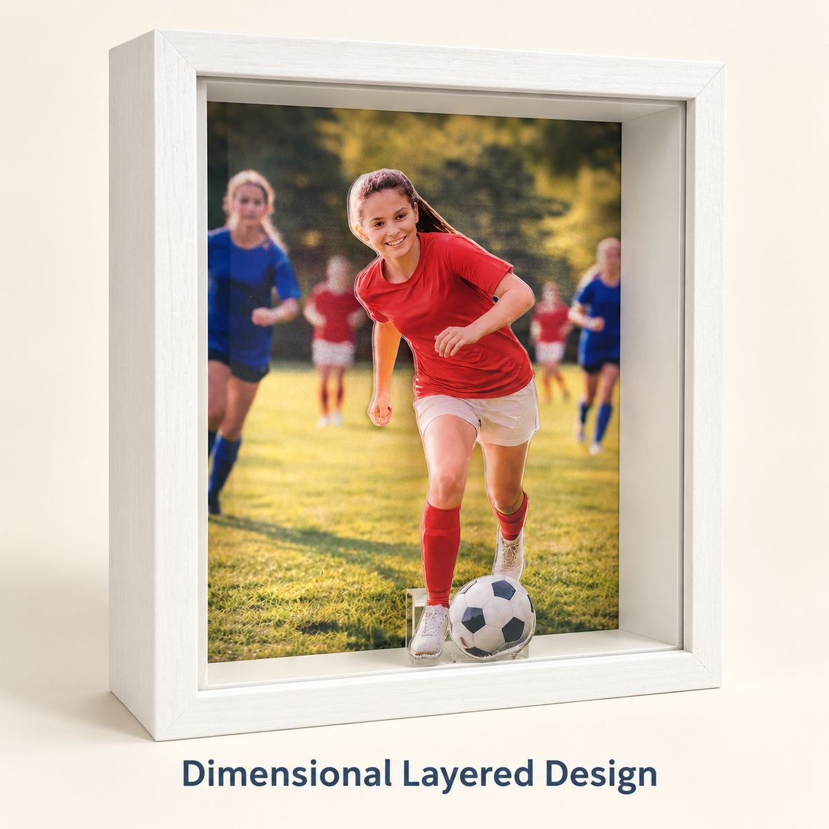 Custom Sports Shadow Box, Personalized Sports Photo Display