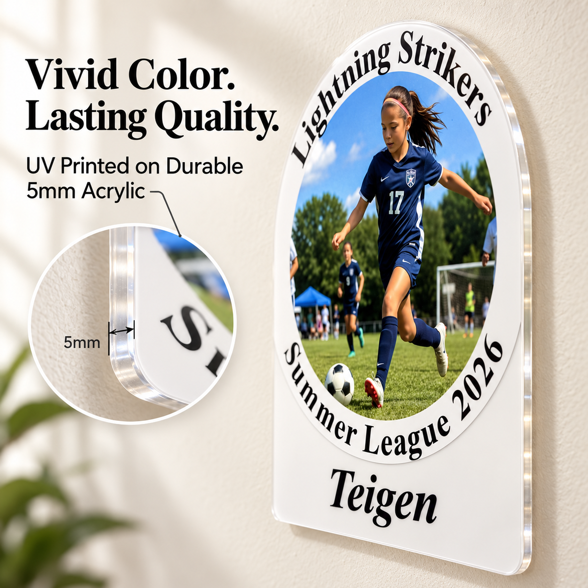 Personalized Sports Wall Display, Custom Team Photo Wall Art