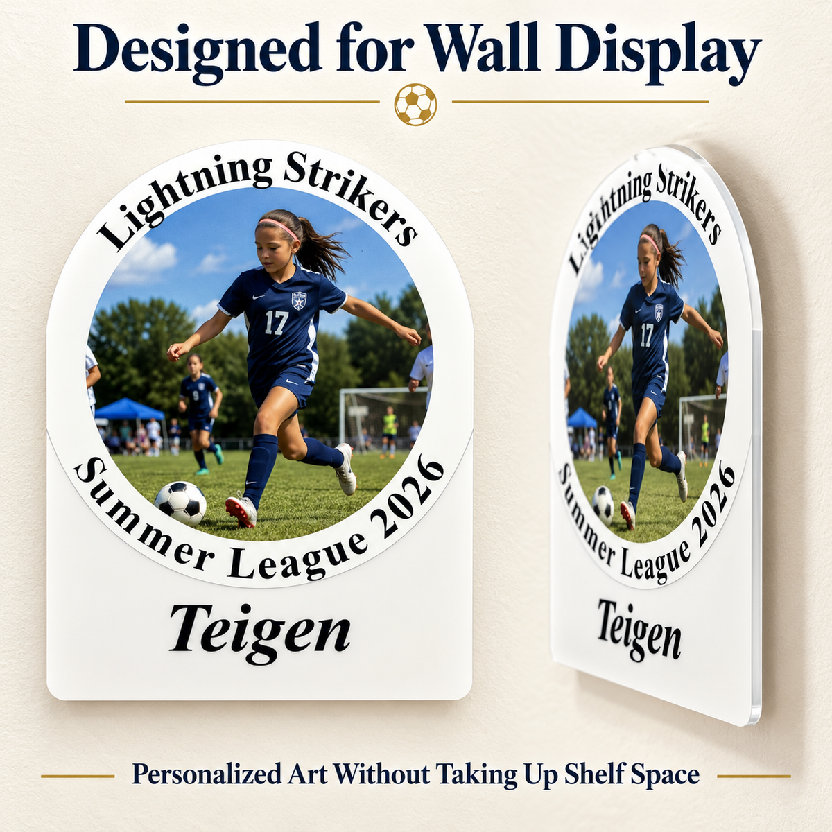 Personalized Sports Wall Display, Custom Team Photo Wall Art