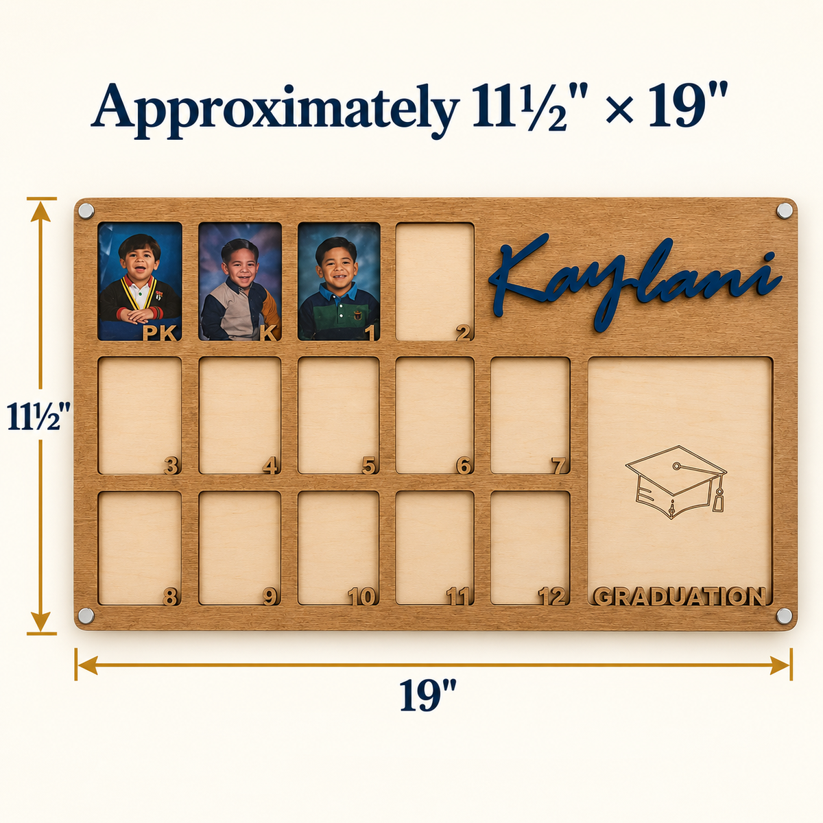 Personalized School Years Photo Frame, K-12 Graduation Gift