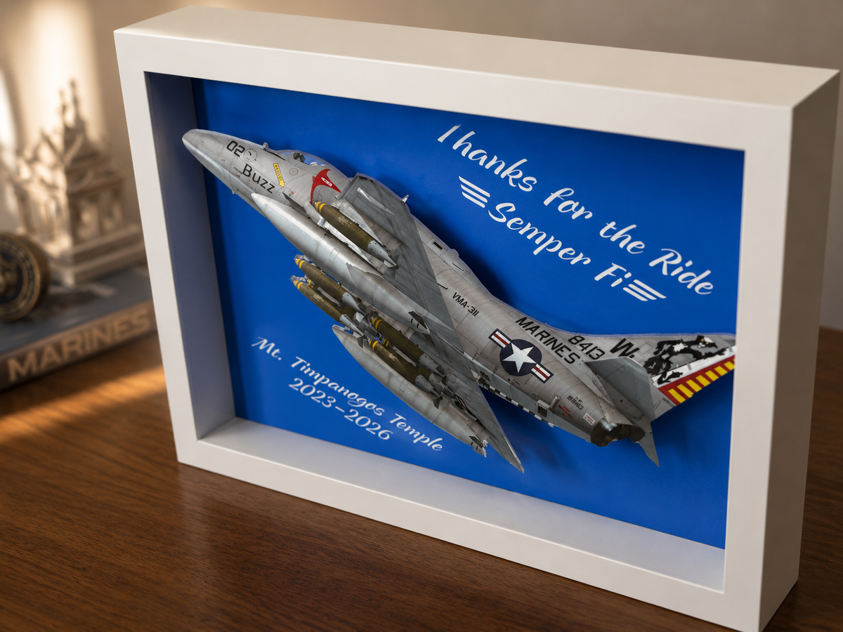 Custom Shadow Box Photo Frame, Personalized Keepsake Display