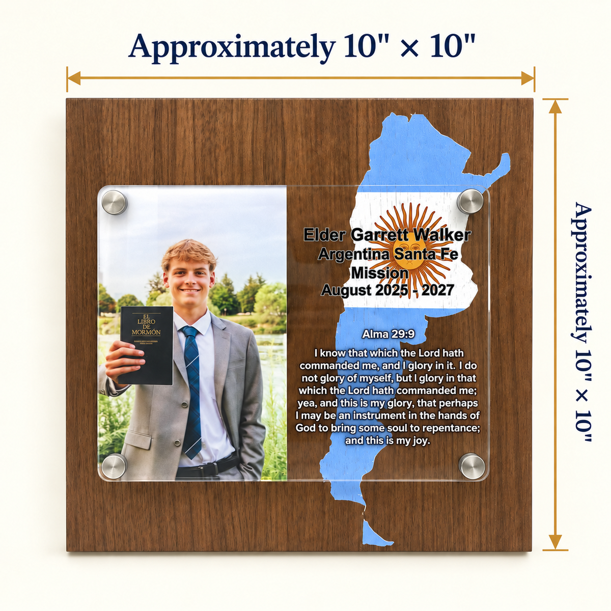 Personalized Missionary Photo Plaque, LDS Missionary Gift