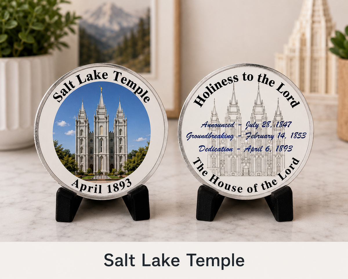 LDS Temple Commemorative Coin, Collectible Temple Gift
