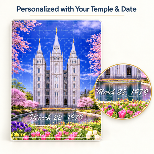 Custom LDS Temple Acrylic Puzzle, Personalized Temple Gift