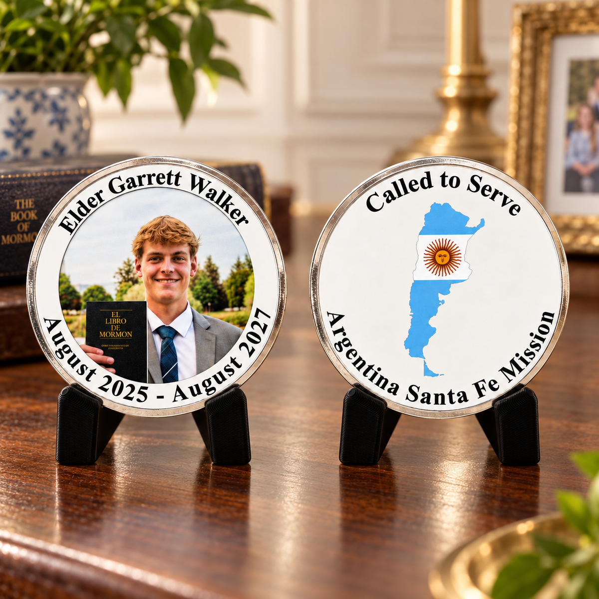 Personalized LDS Missionary Coin, Custom Mission Keepsake