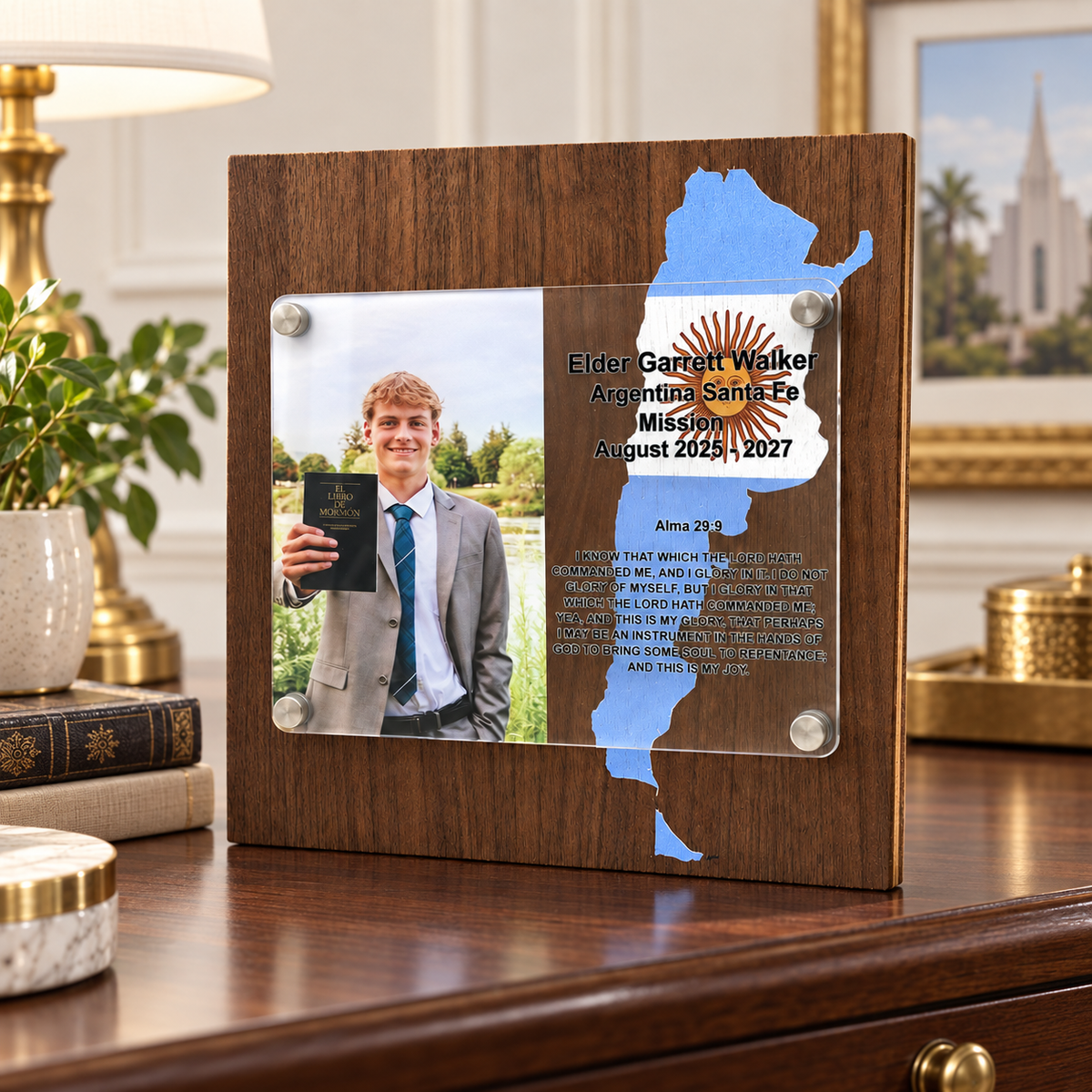 Personalized Missionary Photo Plaque, LDS Missionary Gift