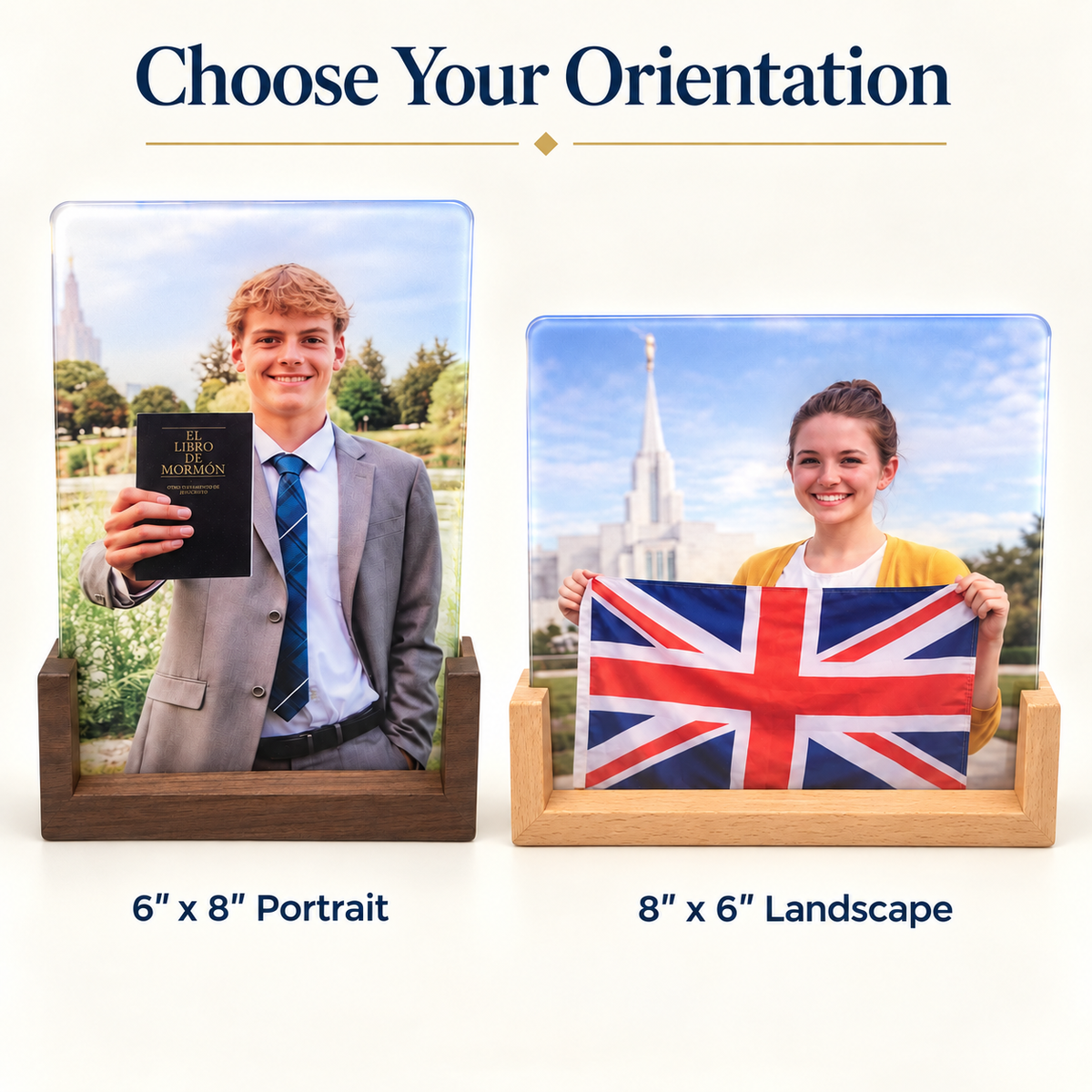 LDS Missionary Illuminated Desktop Print, Light-Up Missionary Gift
