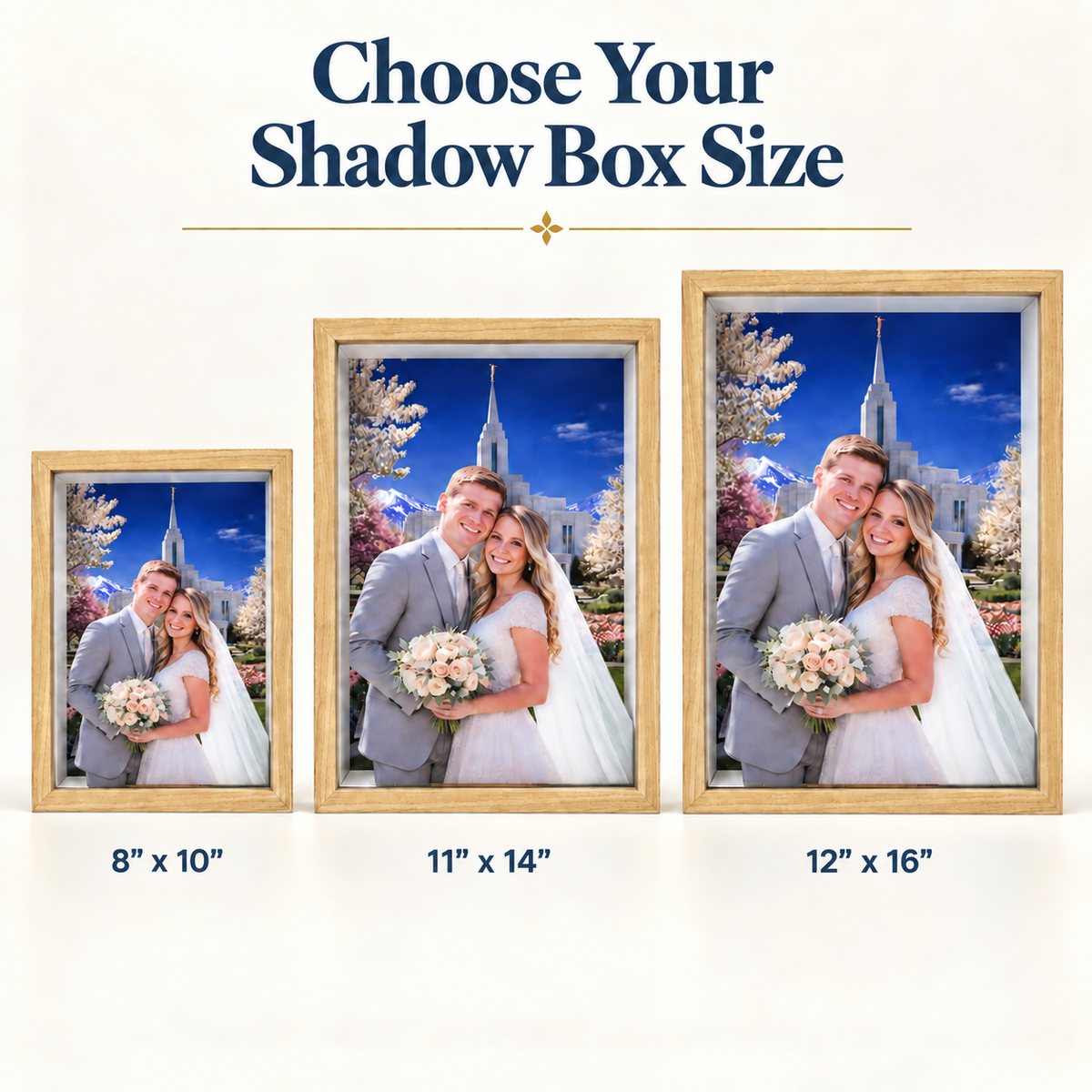 Custom Shadow Box Photo Frame, Personalized Keepsake Display
