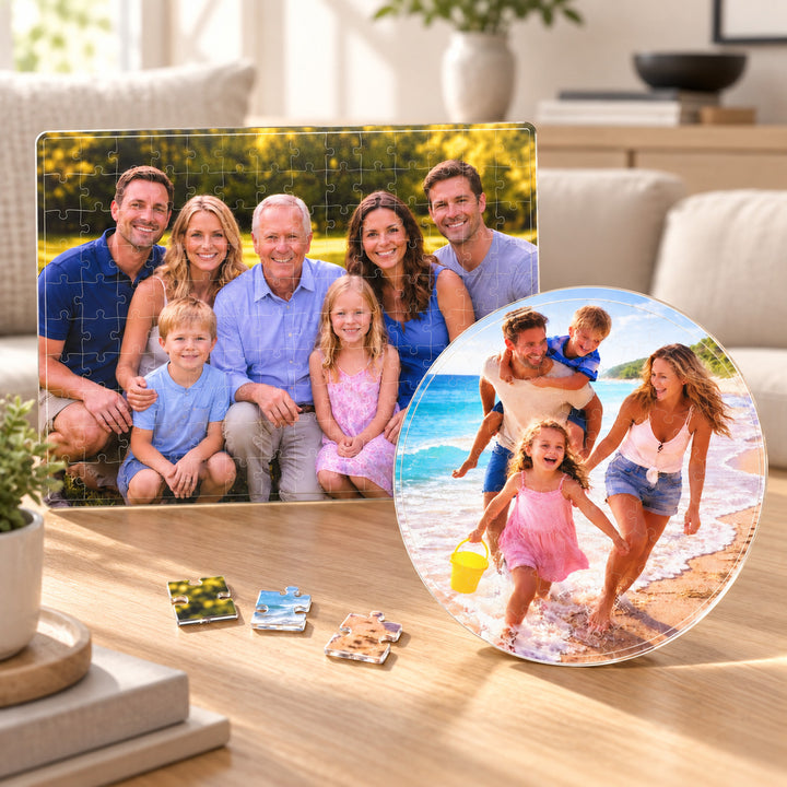 Personalized Acrylic Photo Puzzle, Custom Keepsake Gift