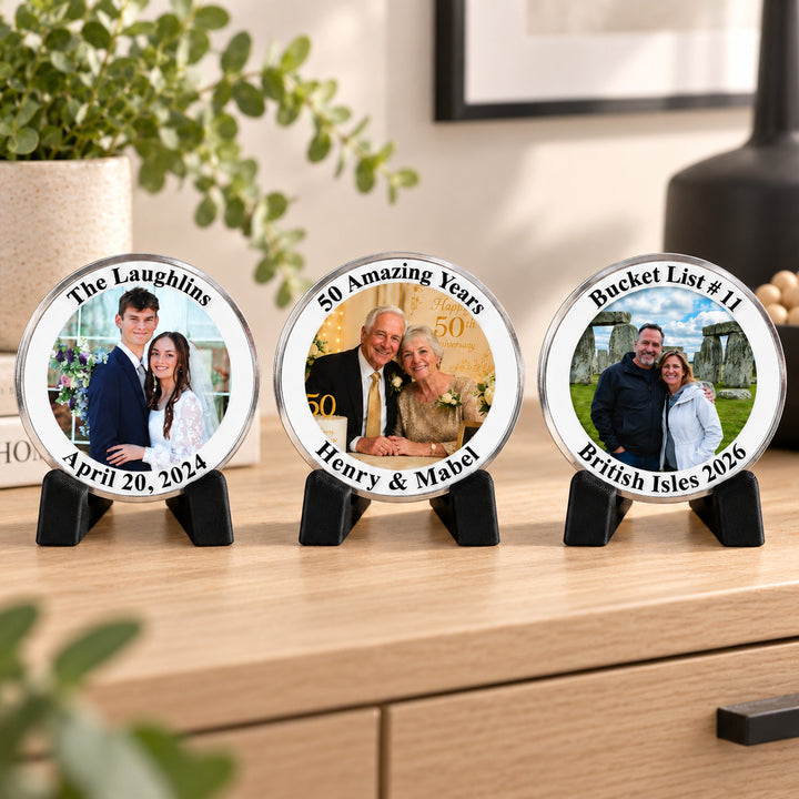 Personalized Photo Coin, Custom Commemorative Keepsake