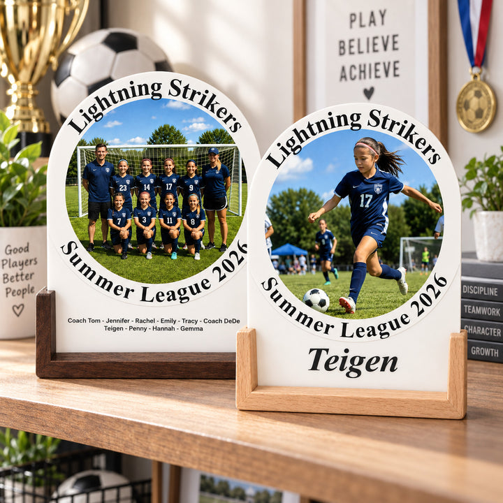 Personalized Sports Desktop Display, Custom Athlete Gift